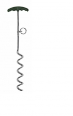 Spiral-Hering aus Metall mit Plastikgriff 45 cm Erdspie Anlegepflock